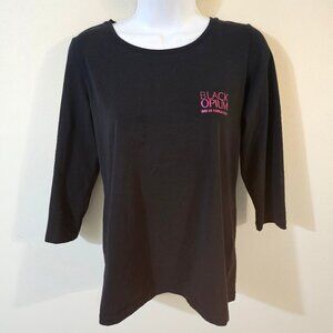 Yves Saint Laurent Black Opium Three Quarter Sleeve T-Shirt - Size M